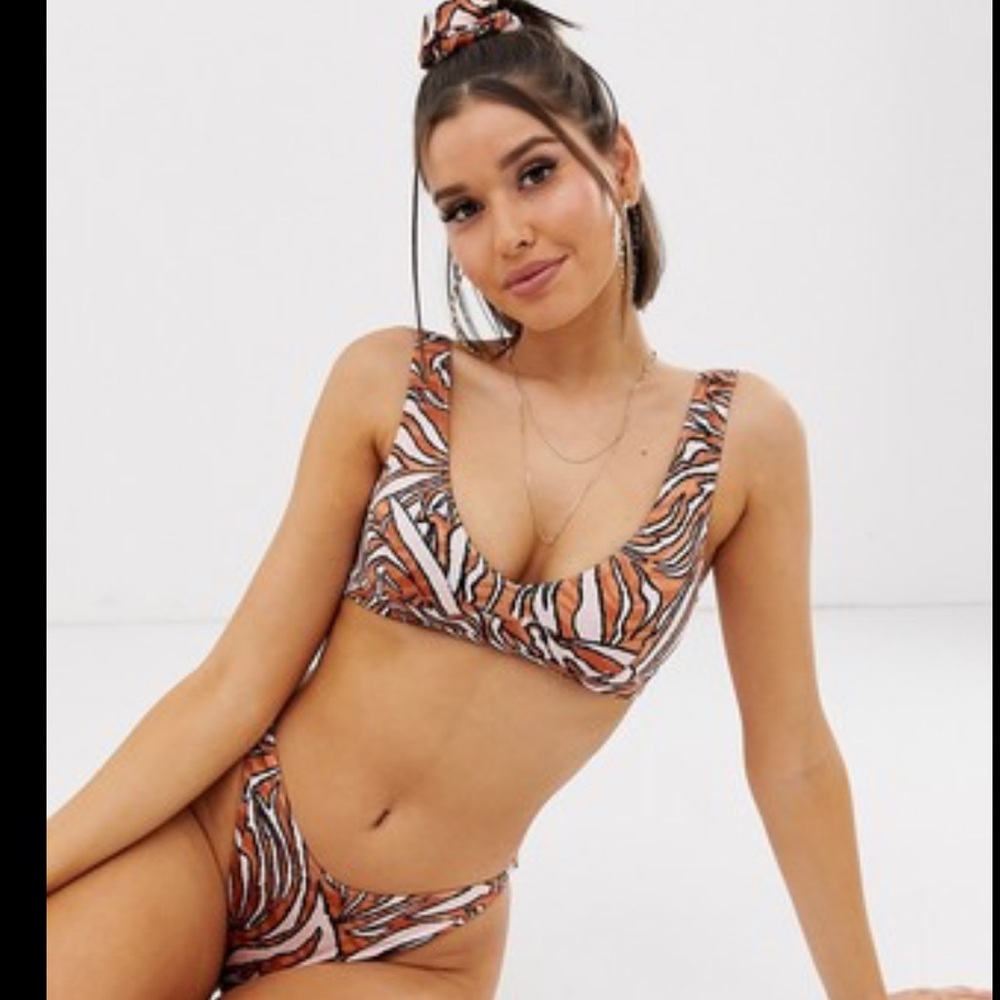 ASOS Graphic Print Bikini Set with matching Scrunchie